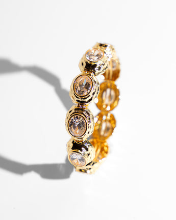 Katerina Psoma Gold bracelet with faceted crystal stones 