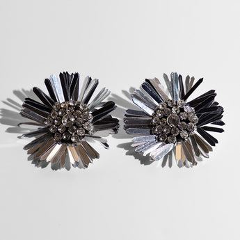 Katerina Psoma Didi Silver Flower Clip Earrings