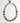 Katerina Psoma short necklace with semiprecious colored stones and crystals