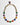 Katerina Psoma short necklace with semiprecious colored stones and crystals