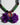 Katerina Psoma short resin necklace in green and violet
