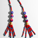 Katerina Psoma x Nimo long red tassel necklace