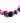Katerina Psoma Blue short necklace with raffia beads