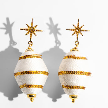 Katerina Psoma white dangle earrings
