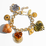 Katerina Psoma Colorful charm bracelet with various heart charms 