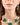 Katerina Psoma Short chain Necklace with green hearts
