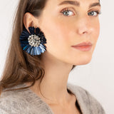 Katerina Psoma Didi Blue Flower Clip Earrings