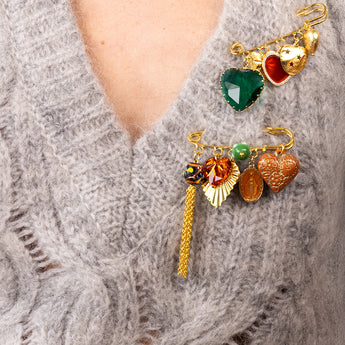 Katerina Psoma Noto Brown Pin Brooch