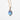 Katerina Psoma Mini Blue with Flowers Murano Egg Pendant