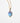 Katerina Psoma Mini Blue with Flowers Murano Egg Pendant