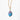 Katerina Psoma Mini Light Blue Murano Egg Pendant with red bow