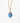 Katerina Psoma Mini Light Blue Murano Egg Pendant with red bow