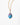 Katerina Psoma Mini Light Blue Murano Egg Pendant with red bow