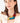 Katerina Psoma  Colorful short necklace with beads and a gold bow 