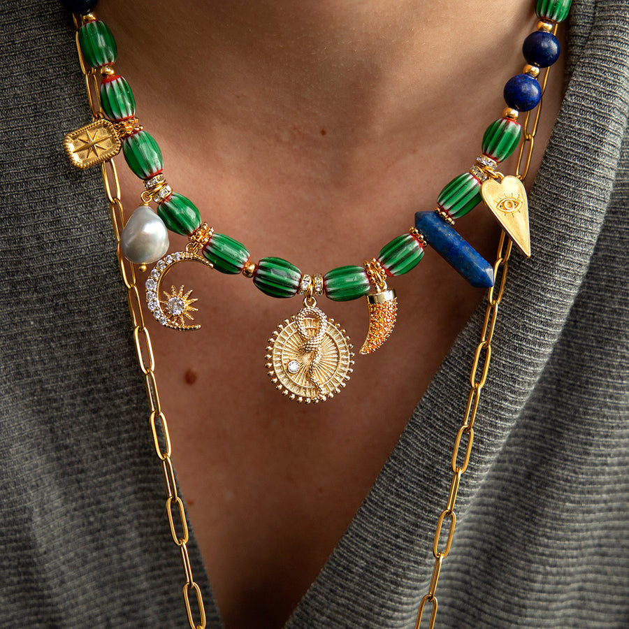 Katerina Psoma The Charmed Green Short Necklace