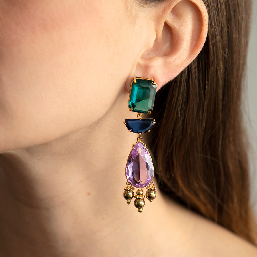 Katerina Psoma Luciana Violet Dangled Earrings