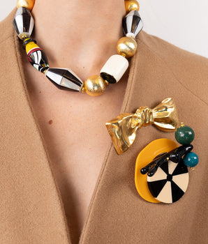 Katerina psoma colorful acrylic brooch