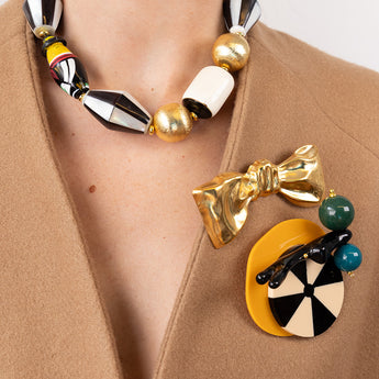 Katerina psoma colorful acrylic brooch