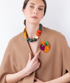 Katerina psoma colorful acrylic brooch