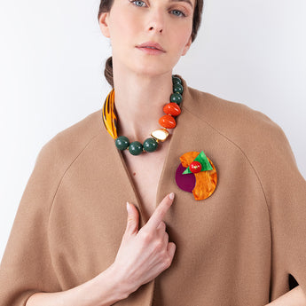 Katerina psoma colorful acrylic brooch