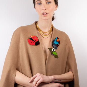 Katerina Psoma Memphis Green Brooch