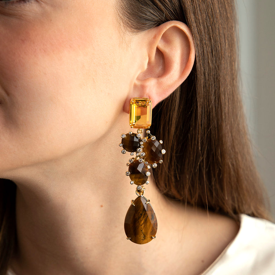 Katerina Psoma Zaza Brown Dangles