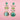 Katerina Psoma Dangle earrings with pastel faceted stones