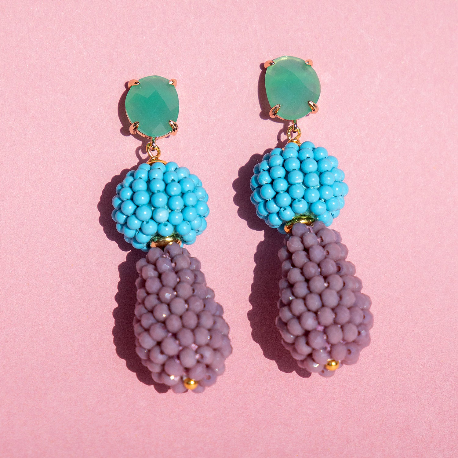 Katerina Psoma dangle earrings with beads