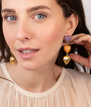 Katerina Psoma Amore Orange Stud Earrings