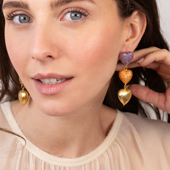 Katerina Psoma Amore Orange Stud Earrings