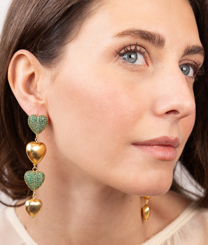 Katerina Psoma Amore Green Stud Earrings