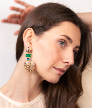 Katerina Psoma Amore Purple Stud Earrings