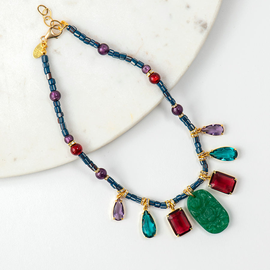 Katerina Psoma Rashida Necklace with Green Jade