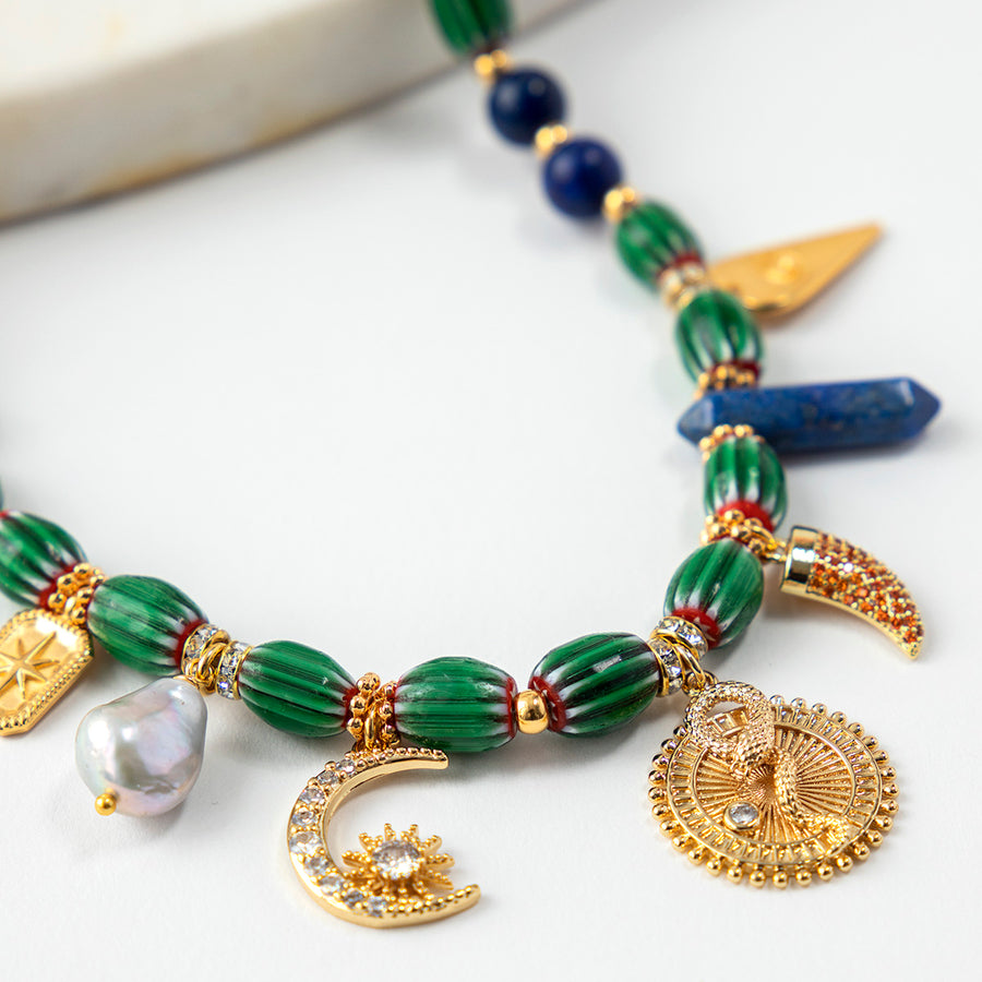 Katerina Psoma The Charmed Green Necklace