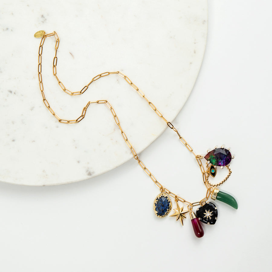 Katerina Psoma Claudia Long Chain Necklace with Charms