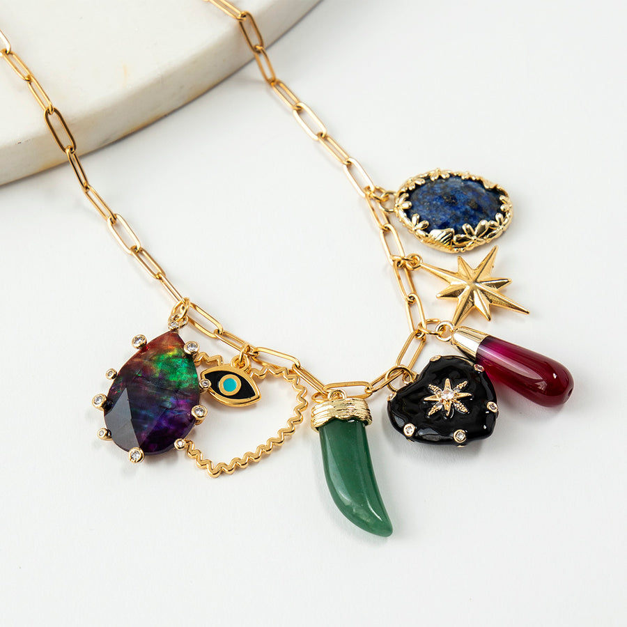 Katerina Psoma Claudia Long Necklace with Charms