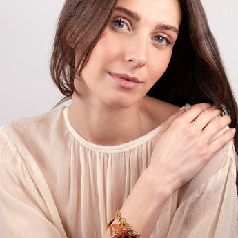 Katerina Psoma Colorful charm bracelet with various heart charms 