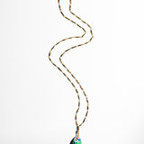 Katerina Psoma Easter Murano Egg with Gold plated chain murrina green