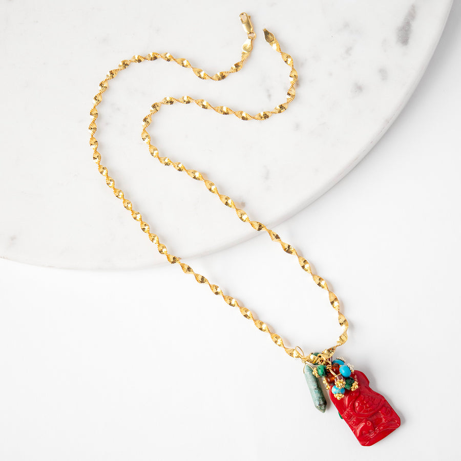 Katerina Psoma Coral Chain Necklace