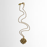 Katerina Psoma gold plated short chain necklace with a charm delete all  shit