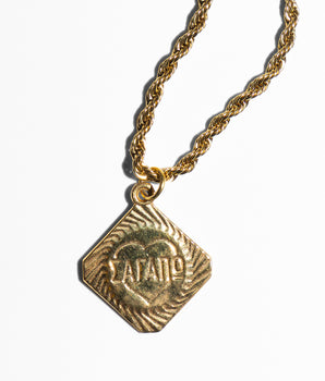 Katerina Psoma "S' Agapo" Short Chain Necklace gold plated