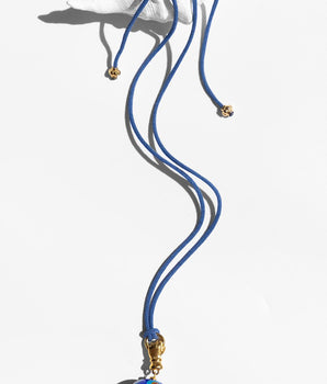 Katerina Psoma Blue Murano Cord Necklace