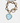 Katerina Psoma Lucy Aqua Marine Heart Bracelet with gold plated chain