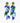 Katerina Psoma Colorful leaf-shaped earrings with blue, green, and gold elements 