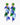 Katerina Psoma Colorful leaf-shaped earrings with blue, green, and gold elements 
