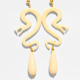 Katerina Psoma Pair of ivory snake-shaped earrings 