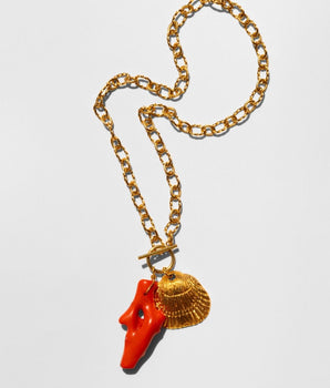 Katerina Psoma Short Coral Chain Necklace