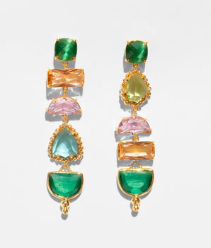 Katerina Psoma  Green Crystal Earrings