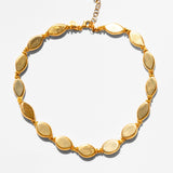 Katerina Psoma Gold necklace with oval-shaped beads