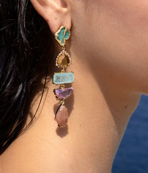 Katerina Psoma Green Drop Earrings